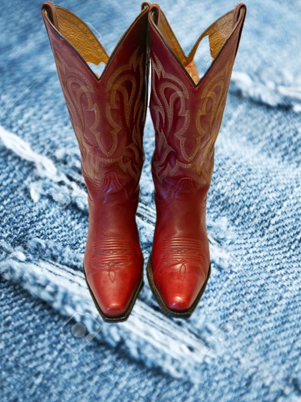 Shyanne Snip-toe Red Leather Western Boots